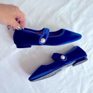 VELVET BALLET FLATS